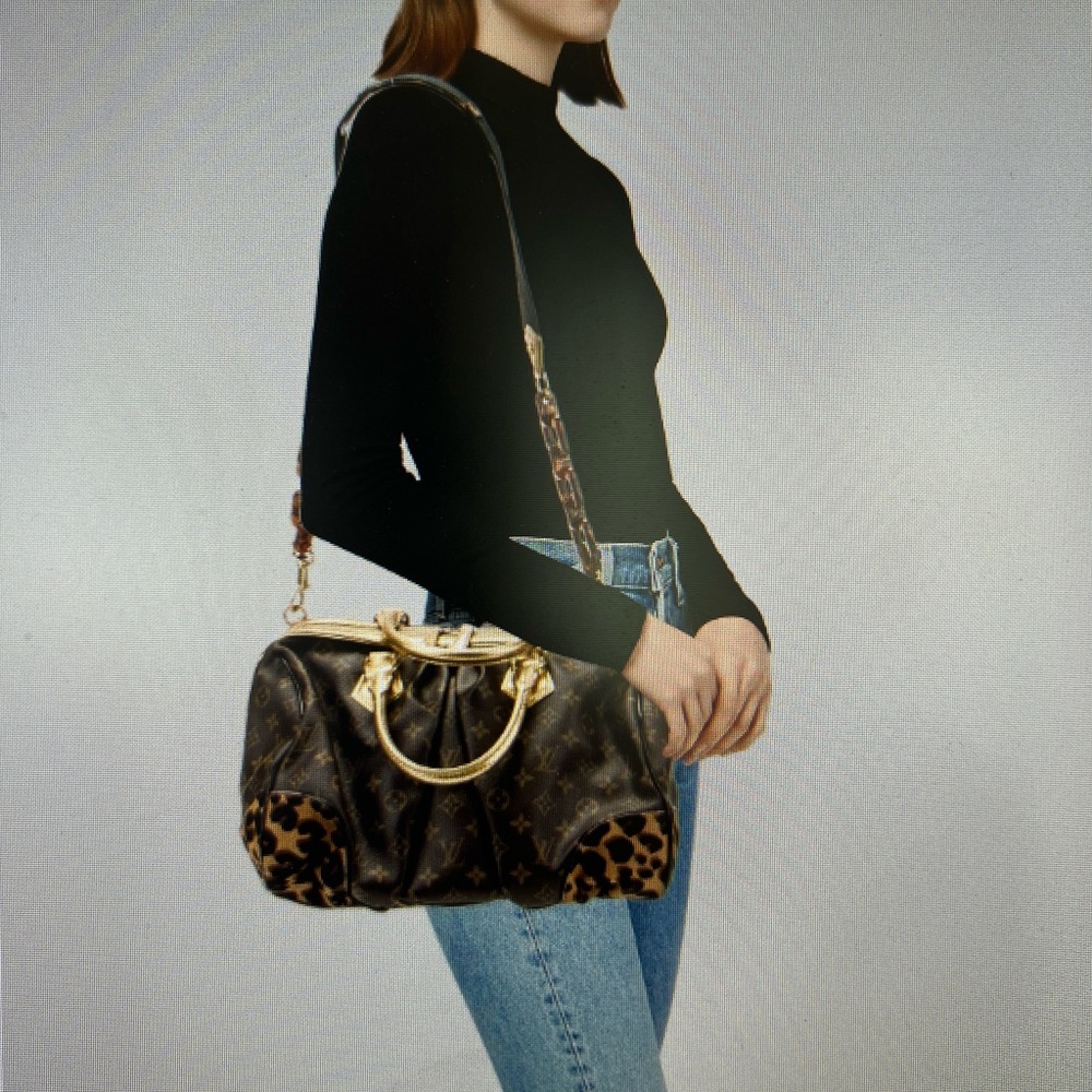 Authentic Rare Louis Vuitton Monogram and Leopard Pony Hair Stephen Sprouse Bag
